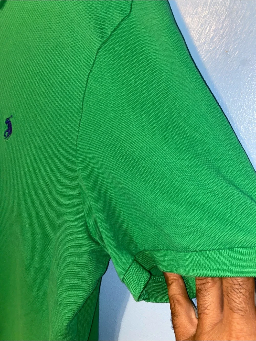 Ralph Lauren Green Polo Shirt with Navy Pony